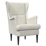 vidaXL fotoliu Crem Catifea 42029870