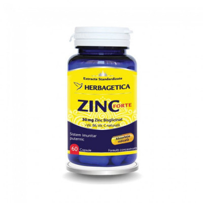 Zinc forte, 60cps, Herbagetica foto