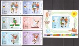 AJMAN 1969 SPORT J.O. DE VARA ( serie dt. + colita ndt.) MNH, Nestampilat