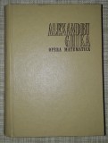 Alexandru Ghika - Opera matematica