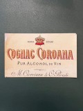 Cognac Coroana, eticheta