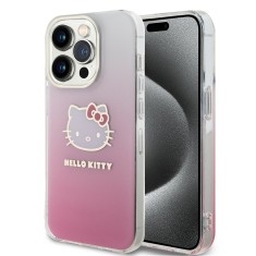 Husa Hello Kitty iPhone 14 Pro Max Hardcase IML Gradient Electrop Kitty Head, roz, HKHCP14XHDGKEP foto