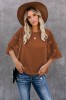 K819-8 Bluza casual din material lejer cu maneci scurte largi, L, M, S/M, XL