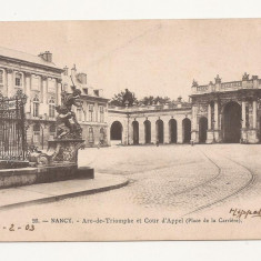 FV4-Carte Postala- FRANTA-Nancy, Arc de Triomphe et cour d'Appel, circulata 1903