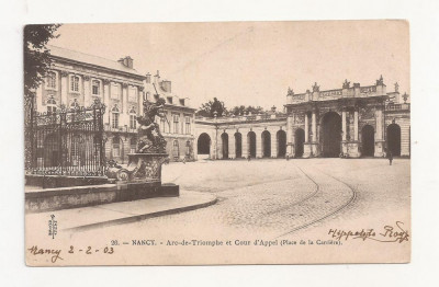 FV4-Carte Postala- FRANTA-Nancy, Arc de Triomphe et cour d&amp;#039;Appel, circulata 1903 foto