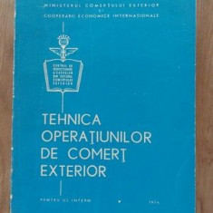 Tehnica operatiunilor de comert exterior