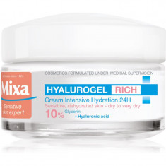 MIXA Hyalurogel Rich crema de zi intens hidratanta cu acid hialuronic 50 ml