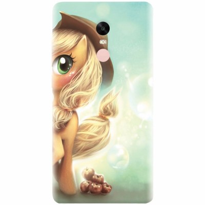 Husa silicon pentru Xiaomi Remdi Note 4X, Applejack Pony Cute K foto