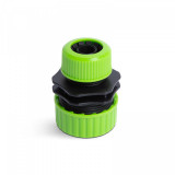 Adaptor conector pentru furtun - 1/2&quot; - 3/4&quot; - plastic - verde/negru, Garden Of Eden