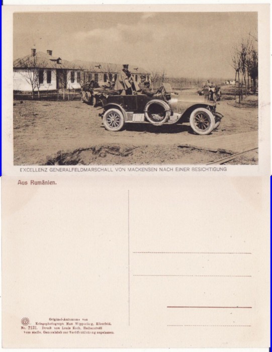 Romania - Mackensen - rara- razboi, WWI-militara, masina epoca