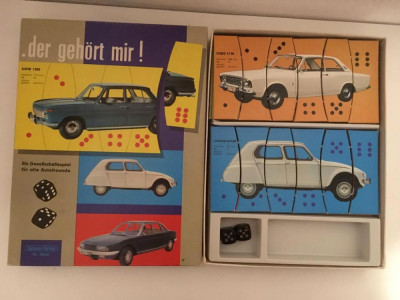 * Joc vintage puzzle cu masini, Germania, Der Gehort mir!, complet, 12 imagini foto