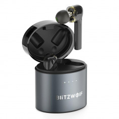 Casti bluetooth wireless BlitzWolf BW-FYE8 TWS, Bluetooth 5.0, IPX5, 500 mAh, Negru foto