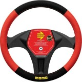 Husa volan Momo Easy, microfibra, negru cu rosu