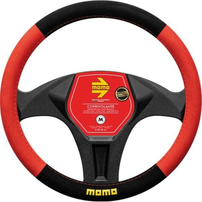 Husa volan Momo Easy, microfibra, negru cu rosu Automobile ProTravel