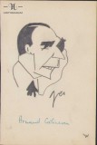 HST 172S Caricatura Armand Calinescu anii 1930 Geo Dumitrescu semnata