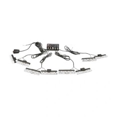 Set 8 stroboscoape 12V cu 4 LED-uri lumina galbena