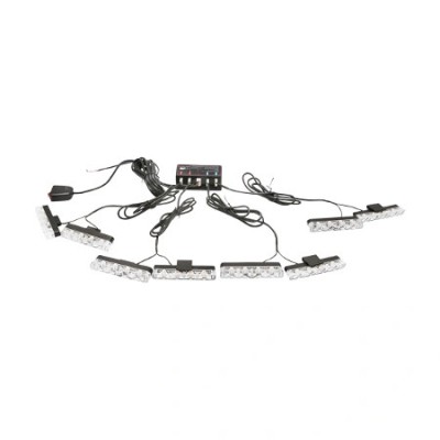 Set 8 stroboscoape 12V cu 4 LED-uri lumina galbena foto