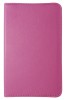 Husa tip carte ciclam rotativa cu stand pentru Samsung Galaxy Tab 3 P3200 (SM-T211) / P3210 (SM-T210)