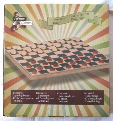 Joc &amp;quot;Checkers / Jeu de dames / Dame / Dammen&amp;quot;, cu tabla de lemn foto