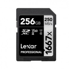 Card de Memorie Lexar Professional 1667x, SDXC, 256GB, Clasa 10, UHS-II