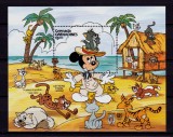 Cumpara ieftin ✅Grenada 1985 &quot;Disney- Mark Twain&quot;, Mickey in Hawaii ,block 101 , CV 10,00&euro; ,MNH