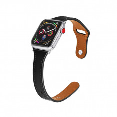 Curea dama pentru Apple Watch 1/2/3/4/5/6/7/8/SE/SE 2/Ultra (42/44/45/49mm) Techsuit Watchband (W033) Black