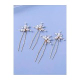 Cumpara ieftin Ace Par Mireasa cu Perle 4 BUC ,3 x 8 cm,Aurii- 28851