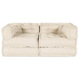 Unitate de canapea modulara 2 buc. Tesatura Crem