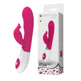 Vibrator cu stimulator clitoridian 20cm 30 de moduri