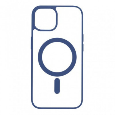 Husa Protectie TPU Matt, Apple iPhone 14 Plus, compatibil MagSafe, Blue Blister foto