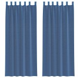 Cumpara ieftin Perdele Voile cu Bucle 2 buc Albastru Regal 140x260 cm