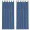 Perdele Voile cu Bucle 2 buc Albastru Regal 140x260 cm