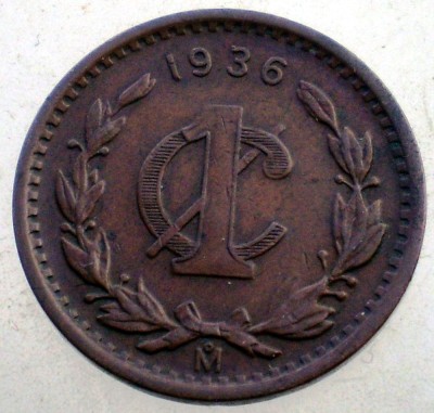 B.587 MEXIC 1 CENTAVO 1936 foto