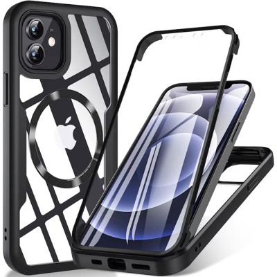 Husa 360&amp;Atilde;&amp;sbquo;&amp;Acirc;&amp;deg; iPhone 12 Techsuit ColorVerse MagSafe, negru foto