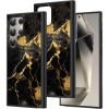 Hus&Auml; pentru samsung galaxy s25 ultra, marble bw, protec&Egrave;ie camer&Auml;, anti&Egrave;oc, design slim, negru - gold