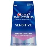 Benzi Albire Dinti, Crest Whitestrips 3D Sensitive Bright, pentru Dinti Sensibili, Nivel Albire 7, Tratament 14 Zile, 28 benzi