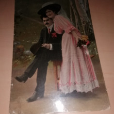 CARTE POSTALA / FELICITARE ,STAMPILA GALATI ,ANII 1900