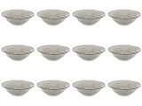 Set boluri, 12 piese, 1.65 L, Portelan, Negru