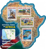 SIERRA LEONE 2016 - Fauna, parc Namibia (2)/ set complet - colita + bloc MNH, Nestampilat