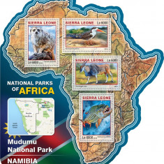 SIERRA LEONE 2016 - Fauna, parc Namibia (2)/ set complet - colita + bloc MNH