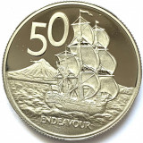 NOUA ZEELANDA 50 CENTS 1978 PROOF, ( ENDEAVOUR.)