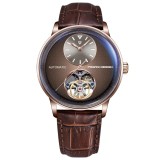 Ceas automatic bărbați PAGANI DESIGN PD-1796, 42 mm, open heart, mecanism M2791B, curea piele maro, stil elegant clasic