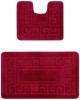 Set 2 Covorase Baie Model Ethnic 2577, Marimi 50 x 80 40 x 50 cm, Rosu, Inaltime Fir 0, Antialergic, Polipropilena