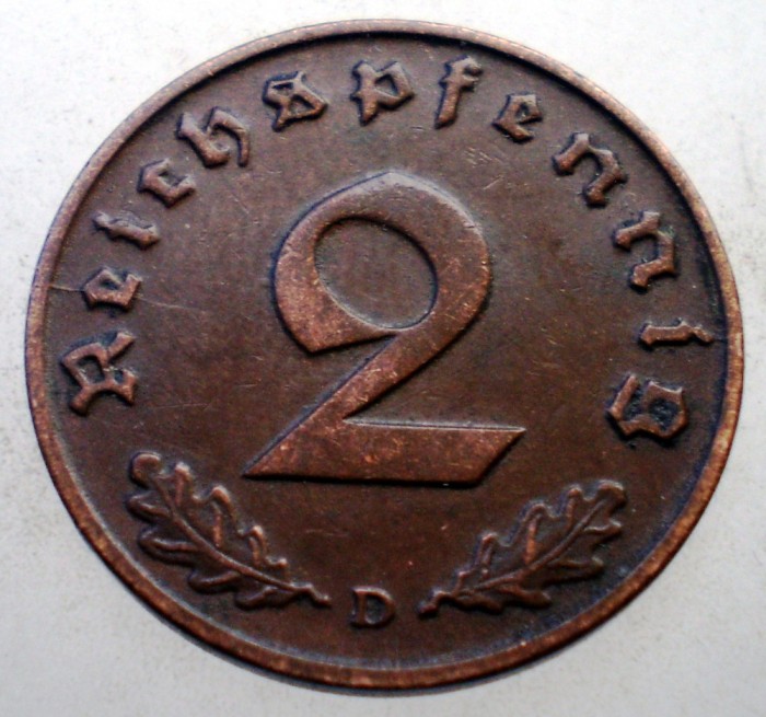 2.635 GERMANIA 2 REICHSPFENNIG 1938 D