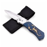 Cumpara ieftin Cutit automat, DEPOX&reg;, design compact, 24 cm, bleumarin