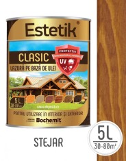 Lazura lemn Estetik Clasic 5L, stejar, protectie UV
