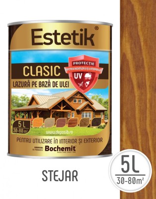 Lazura lemn Estetik Clasic 5L, stejar, protectie UV foto
