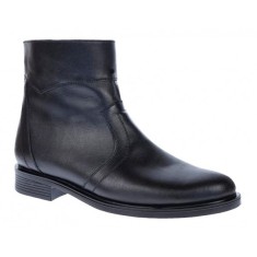 Ghete barbati office din piele naturala cu fermoar GTANCAN Negru