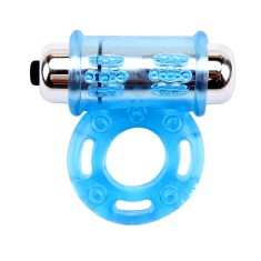 Inel penis Rosy Vibrating Bull Blue