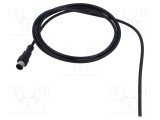 Conector M12 mufă tată drept aurit AMPHENOL 20-80&deg;C